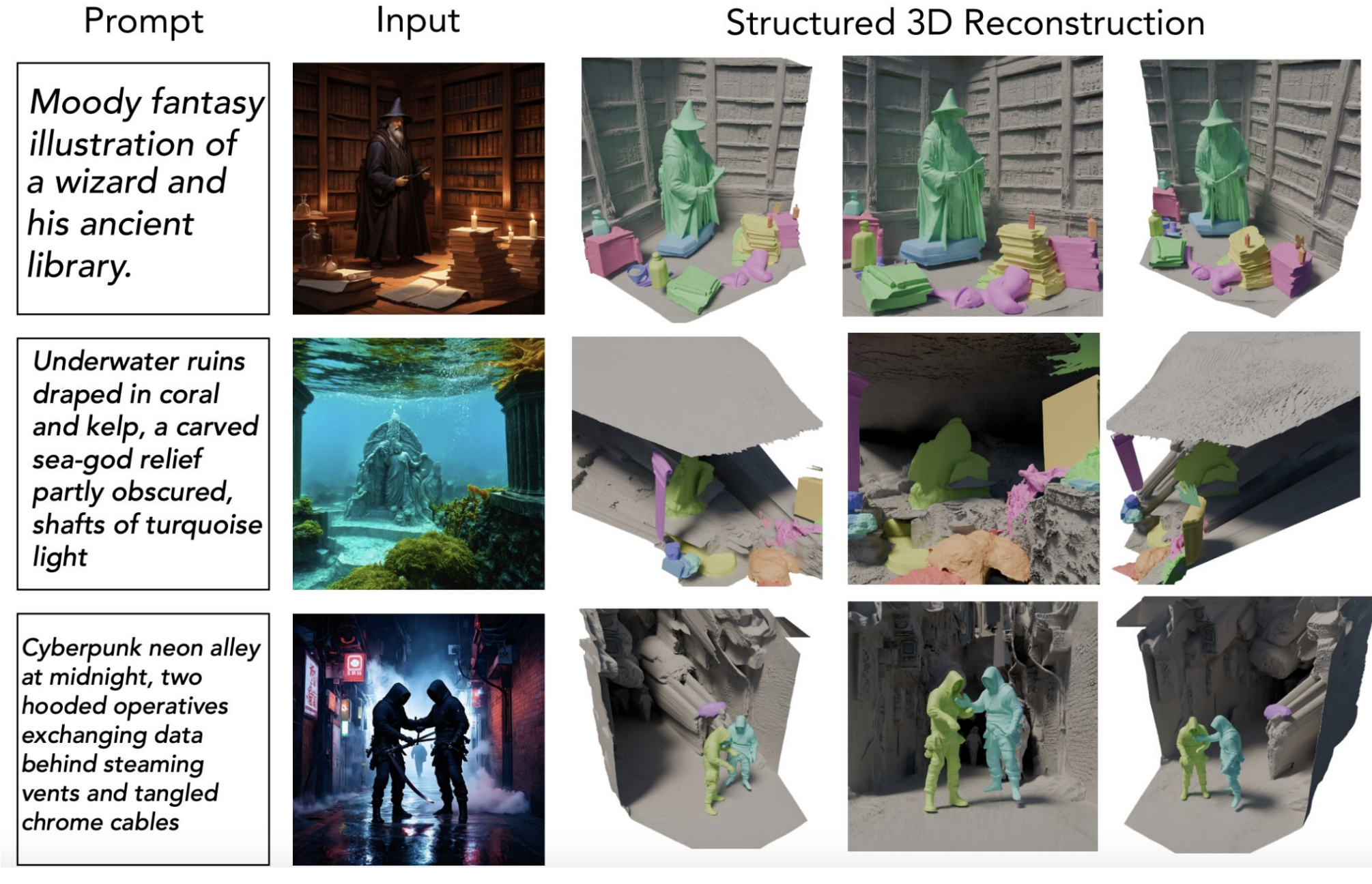 Text-to-scene results